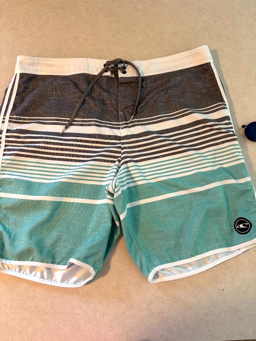 O'neil Men's Swim Trunk Board Shorts Size 40 Unlined Grey Green